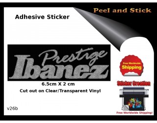 Ibanez Guitar Adhesive Sticker v26b
